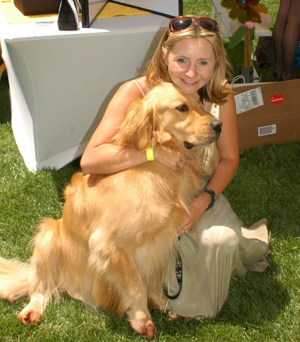 Beverley Mitchell and her dog, Jackson.