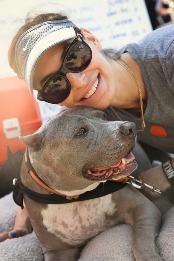 BF - StrutYourMutt - L.A. 2013 - Ashley Borden and Pit Bull