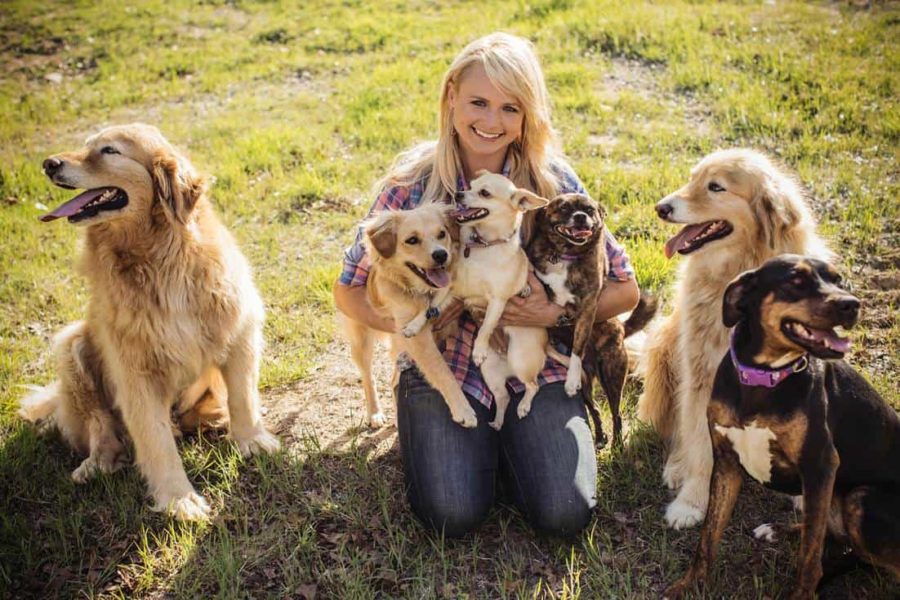 Miranda with dogs