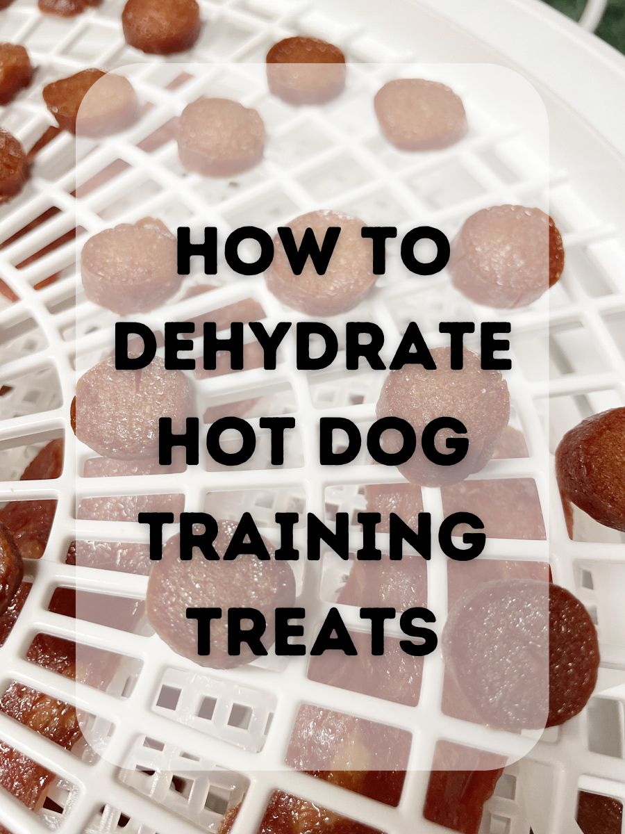 how to dehydrate hot dog training treats