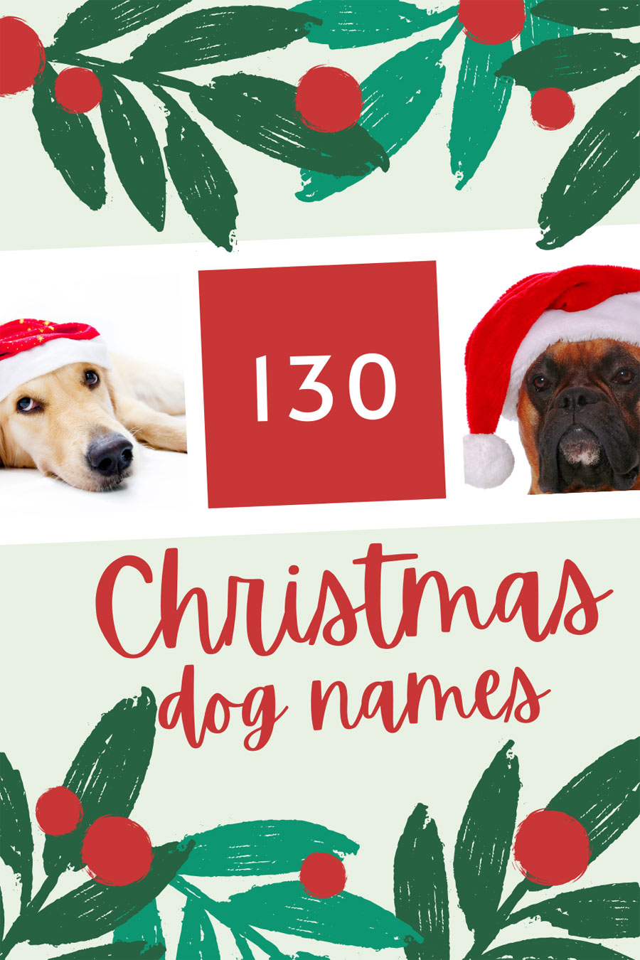 christmas names for dogs