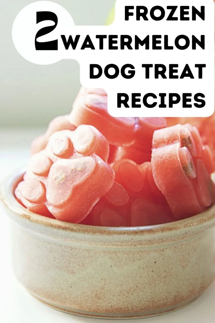 Watermelon Dog Treat Popsicles - Barefeet in the Kitchen