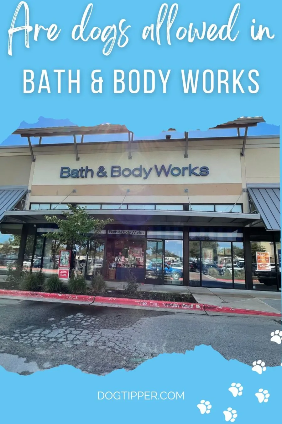 Are dogs allowed in Bath and Body Works stores?